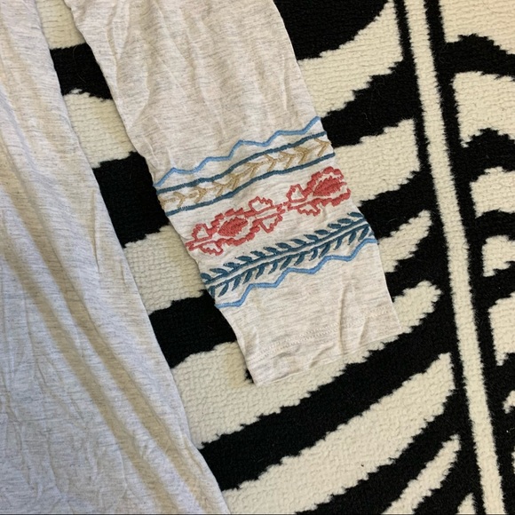 Soft Surroundings Heathered Jersey Knit Embroidered Tunic Top Size Small - Picture 7 of 12